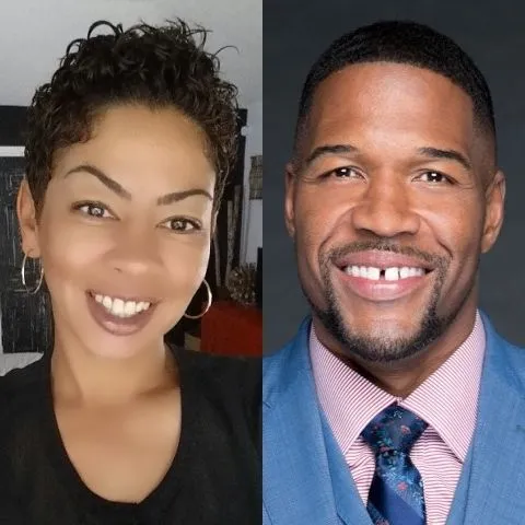 Michael Strahan and Wanda Hutchins.