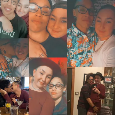 August and her girlfriend Collage.
