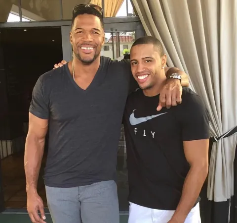 Michael Strahan with his son, Michael Strahan Jr. 