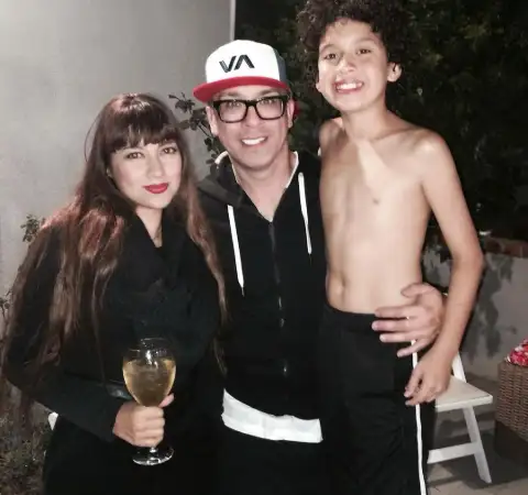Angie King with her ex-partner, Jo Koy and son, Joseph Herbert Jr. 