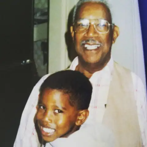Denzel Hayes Washington Sr. with his grandson, John David Washington. 