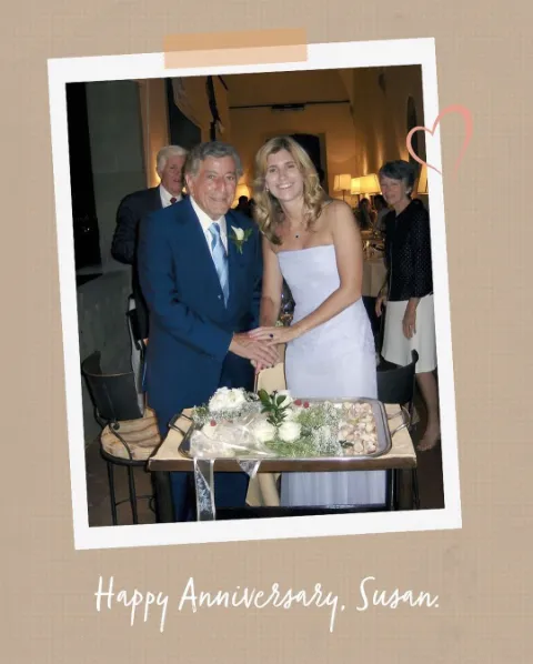 Susan Crow with her late husband, Tony Bennett. 