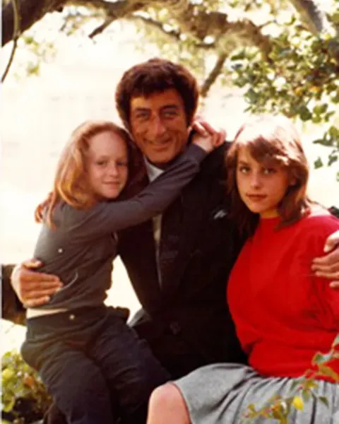 Tony Bennett with His Daughters, Antonia Bennett and Joanna Bennett. 