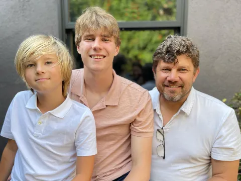 Ben with his son, Ethan and Waylon. 