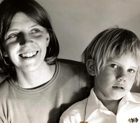 Ben Ford with His Mother. 