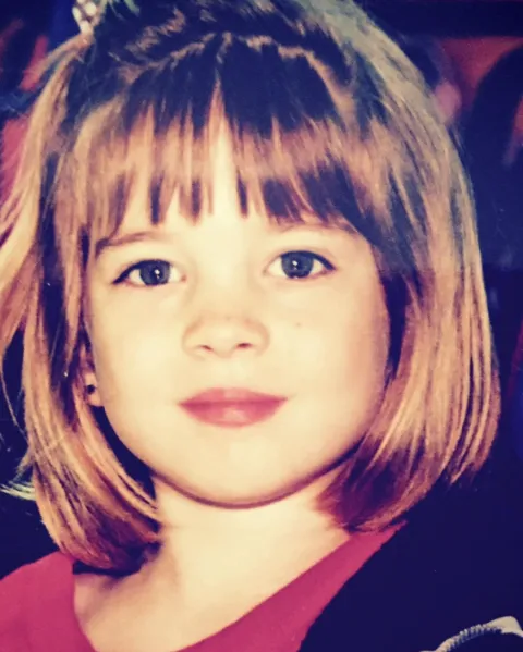 Stella Banderas during childhood.