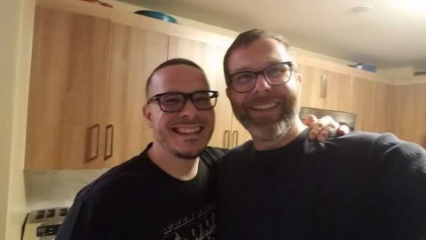 Shaun King with His Late Brother. 