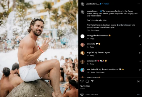 Last post of José de la Torre on Instagram. 