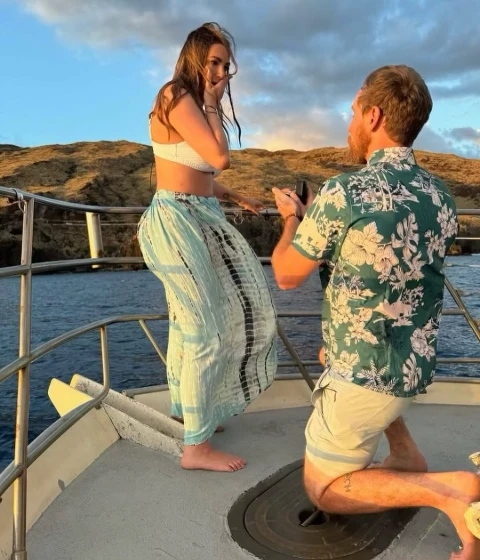 Luke Broderick proposing Kristen Doute